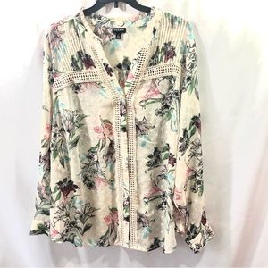 Torrid Sheer Floral Blouse sz 2X
